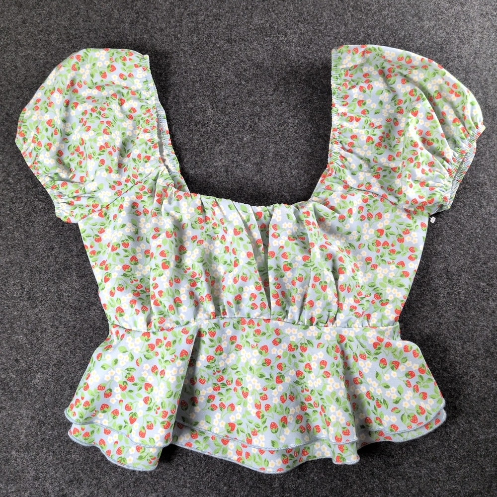 Chic Floral Puff Sleeve Blouse